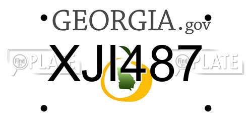 XJI487 Georgia License Plate