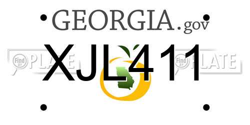 XJL411 Georgia License Plate