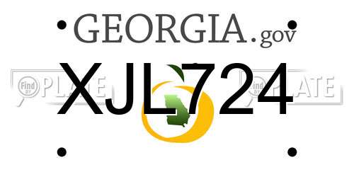 XJL724 Georgia License Plate