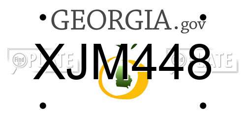 XJM448 Georgia License Plate