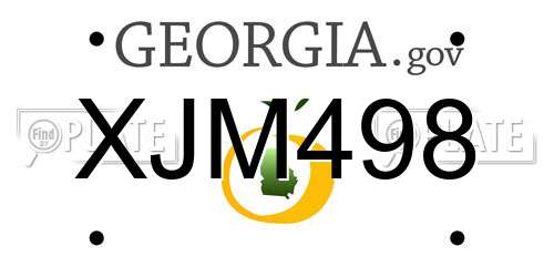 XJM498 Georgia License Plate