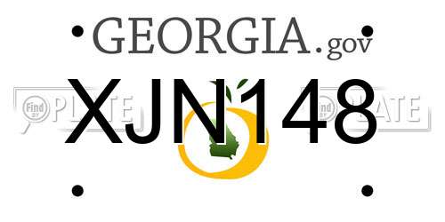 XJN148 Georgia License Plate