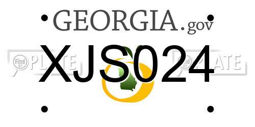 XJS024 Georgia License Plate