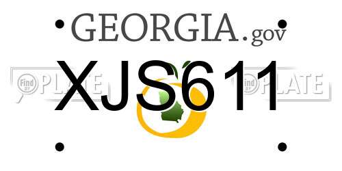 XJS611 Georgia License Plate