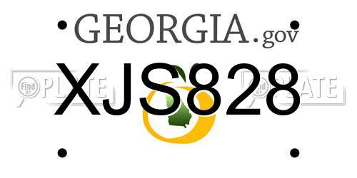 XJS828 Georgia License Plate