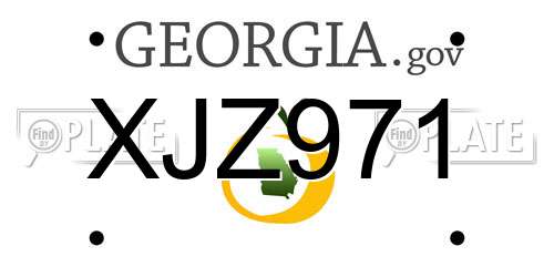 XJZ971 Georgia License Plate
