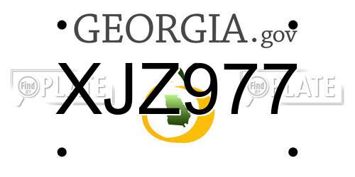 XJZ977 Georgia License Plate