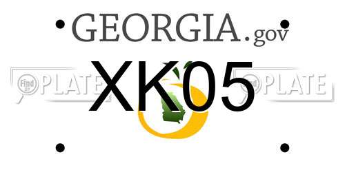 XK05 Georgia License Plate