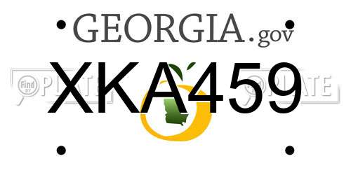 XKA459 Georgia License Plate