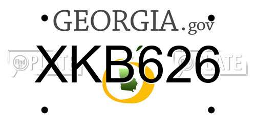 XKB626 Georgia License Plate