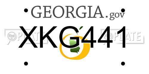 XKG441 Georgia License Plate
