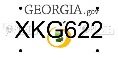 XKG622 Georgia License Plate
