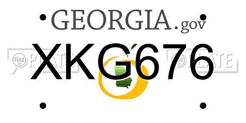 XKG676 Georgia License Plate