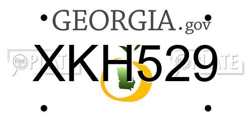 XKH529 Georgia License Plate
