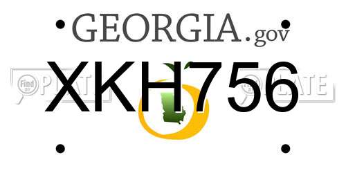 XKH756 Georgia License Plate