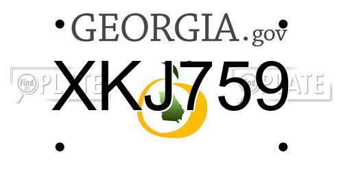 XKJ759 Georgia License Plate