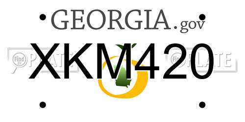 XKM420 Georgia License Plate