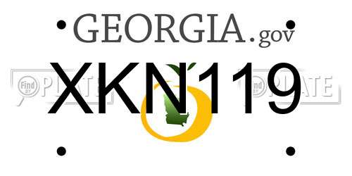 XKN119 Georgia License Plate