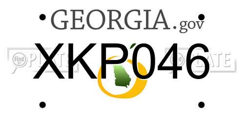 XKP046 Georgia License Plate
