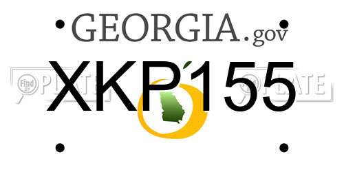 XKP155 Georgia License Plate