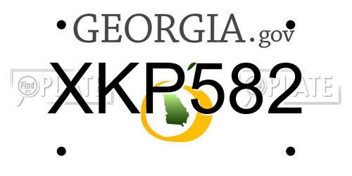 XKP582 Georgia License Plate