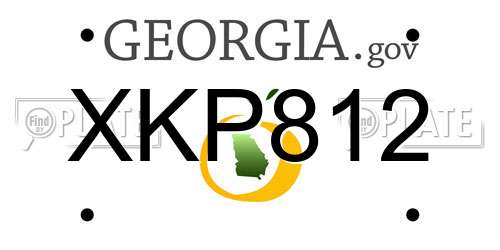 XKP812 Georgia License Plate