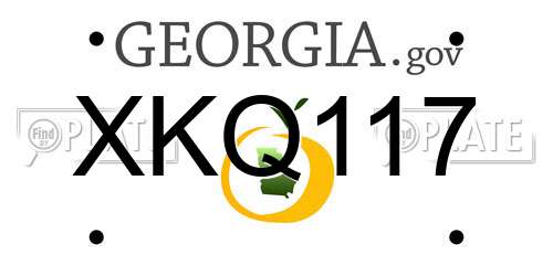 XKQ117 Georgia License Plate
