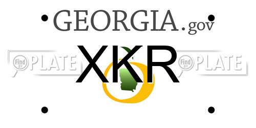 XKR Georgia License Plate