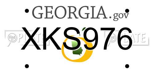 XKS976 Georgia License Plate