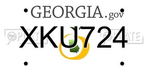 XKU724 Georgia License Plate
