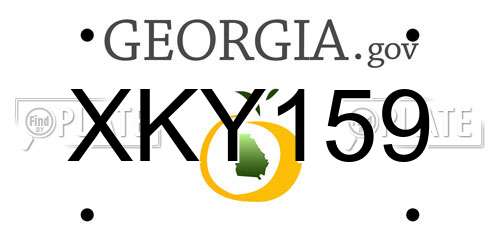 XKY159 Georgia License Plate