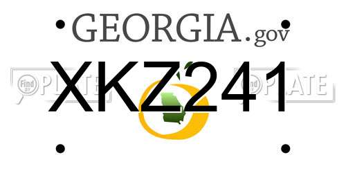XKZ241 Georgia License Plate