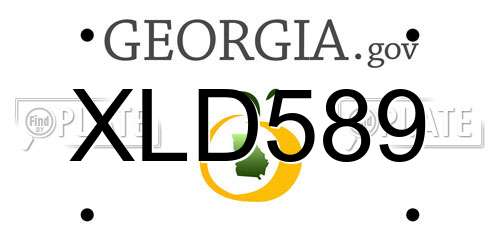 XLD589 Georgia License Plate