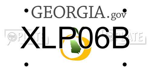 XLP06B Georgia License Plate