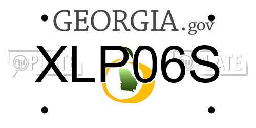 XLP06S Georgia License Plate