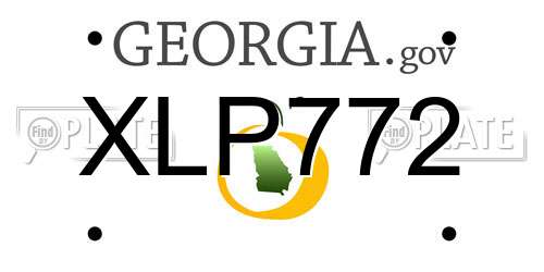 XLP772 Georgia License Plate