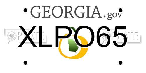 XLPO65 Georgia License Plate