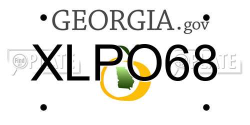 XLPO68 Georgia License Plate