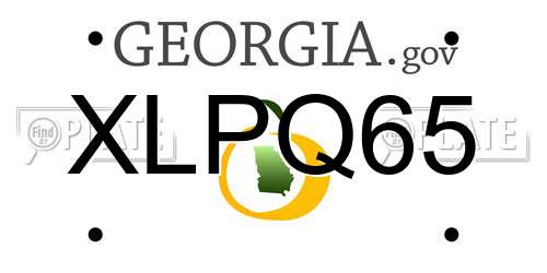 XLPQ65 Georgia License Plate