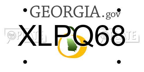 XLPQ68 Georgia License Plate