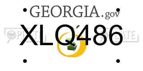 XLQ486 Georgia License Plate
