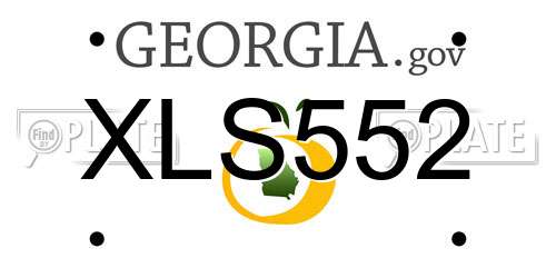 XLS552 Georgia License Plate