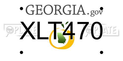 XLT470 Georgia License Plate