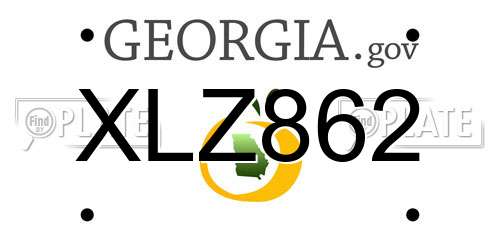 XLZ862 Georgia License Plate