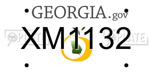 XM1132 Georgia License Plate