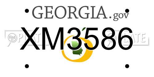 XM3586 Georgia License Plate