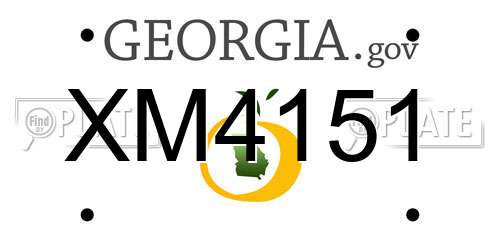 XM4151 Georgia License Plate