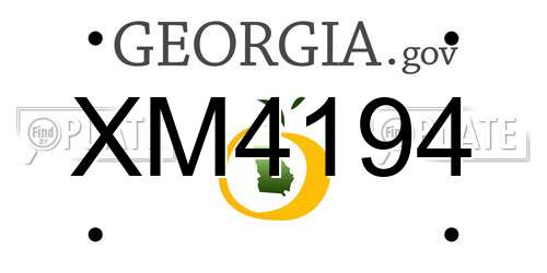 XM4194 Georgia License Plate