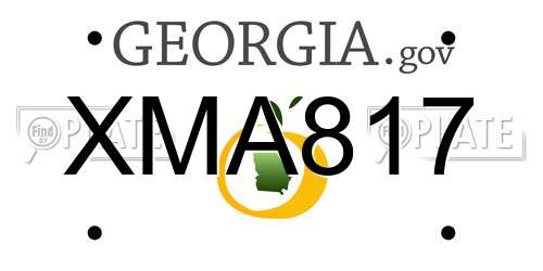 XMA817 Georgia License Plate