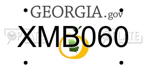 XMB060 Georgia License Plate